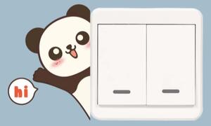 Živá Zeď Samolepka na vypínač Panda