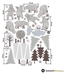 Samolepky na zeď – Medvědi v lese