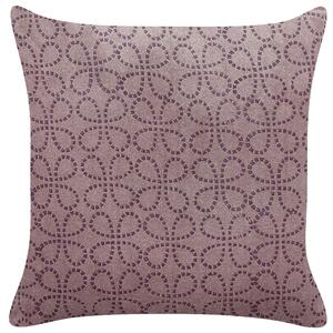Dekorativní polštář LARKSPUR Umělý samet 45 x 45 cm Růžová Geometrický vzor