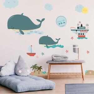 Samolepky na zeď – Velryba