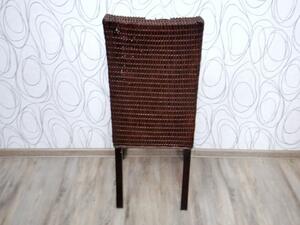 Jídelní židle 24332A 106x46x50 cm mořené dřevo ratan