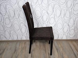 Jídelní židle 24332A 106x46x50 cm mořené dřevo ratan
