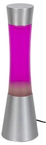 Rabalux 7030 Minka stolní lávové svítidlo 1x20W | GY6,35 - stříbrná, růžová