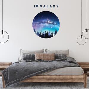 Samolepky na zeď – Galaxie s nápisem