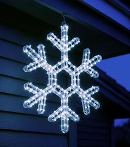 LED vánoční sněhová vločka, Ø45 cm, studená bílá, 800 LED, 8 programů, dálkový ovladač