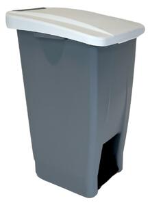 Denox nášlapný odpadkový koš GASTRO 60 L, bílé víko, plastový s kolečky