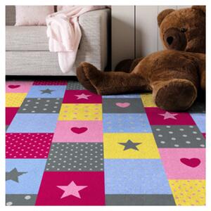 Metrážový dětský koberec Fancy - šíře 4 m | vícebarevná Šíře role: Cena za 1 m2