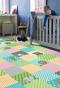 Metrážový dětský koberec bytový Animals - šíře 4 m | vícebarevná Šíře role: Cena za 1 m2