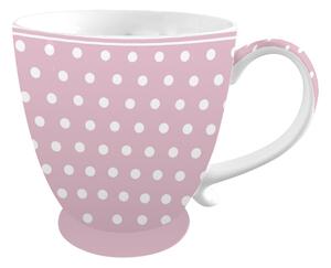 Porcelánový hrnek s puntíky růžový 430 ml (ISABELLE ROSE)