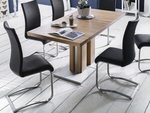 Kuchyňská židle MARCO 16013A 103x44x54 cm nerez imitace kůže barva černá
