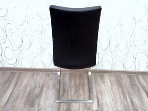 Kuchyňská židle MARCO 16013A 103x44x54 cm nerez imitace kůže barva černá