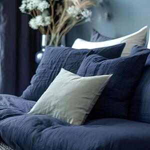 DARRÉ Mušelínové povlečení Navy Velikost: 140 x 200 + 70 x 90