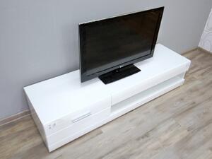 Skříňka pod TV 16222A 35x156x45 cm dřevolaminát barva bílá povrch lesklý