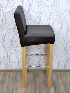 Barová židle 16400A 108x38x47 cm dřevo imitace kůže
