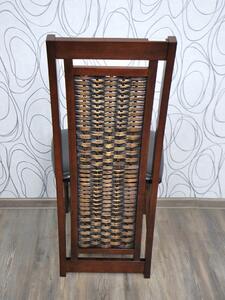 Čalouněná židle 15225A 100x50x54 cm imitace kůže dřevo proutí