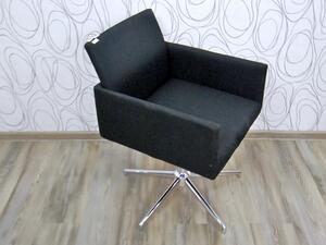 Otočná židle křeslo BAILY 16735A 80x55x58 cm kov textilie