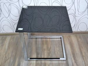 Konferenční stolek 16569A 50x45x51 cm sklo kov