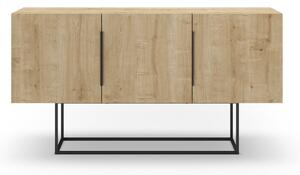 Nízká komoda v dekoru dubu v přírodní barvě 150x80 cm Titan – Marckeric