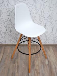 Barová židle stolička ALESSIO 16953A 108x47x54 cm plast bukové dřevo