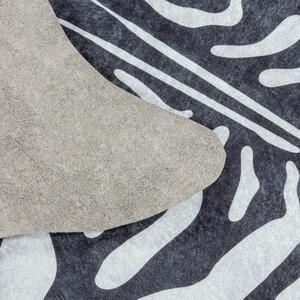 Ayyildiz koberce Kusový koberec Etosha 4111 black (tvar kožešiny) - 100x135 tvar kožešiny cm