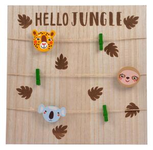 Homea Dětský organizér na zeď Hello Jungle 30 x 30 cm