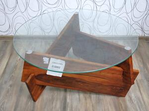 Konferenční stolek HADES 16978A 47x90 cm palisandr masiv sklo