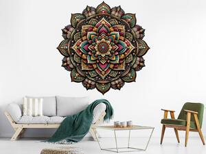Mystická mandala textilní přelepitelná samolepka na zeď arch 45 x 45 cm