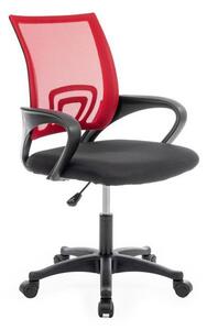 Topeshop Otočná židle Moris černo-červená