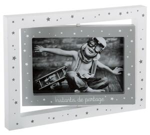 Atmosphera Dětský fotorámeček Swing bílý a šedý 23 x 17 cm