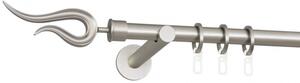 Kovové garnýže Violo 19 mm Modern, R., Barva Matný nikl, Provedení Jednoduché, Uchycení látky na tunýlek (bez kroužků), Délka 200 cm