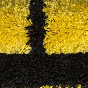 Dětský kusový koberec Fun 6001 Yellow | žlutá Typ: kulatý 100 cm
