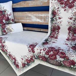 Tegatex Gobelínový ubrus chenille - bohatá kytice růží Velikost: 40*100 cm