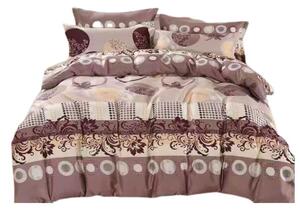 Bavlissimo 2-dílné povlečení kruhy a ornamenty béžová 140x200 na jednu postel množství v balení: 1 x přikrývka, 1 x polštář