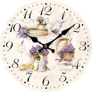 Nástěnné hodiny Levandule fleur 1990959