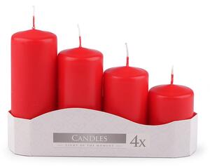 Adventní svíčky sestupné - 2 červená