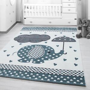 Dětský kusový koberec Kids 570 Blue | modrý Typ: kulatý 120 cm