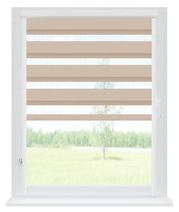 Dekodum Roleta den a noc v bílé kazetě soft, barva látky Ecru Šířka (cm): 30, Výška (cm): Standardní (do 150 cm), Strana mechanismu: Levá