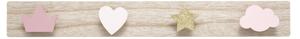 Atmosphera Dětský dřevěný věšák princezna 55 x 7 cm