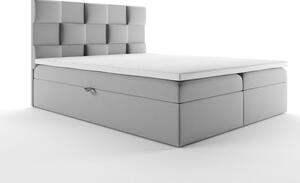Čalouněná postel s úložným prostorem 160x200 SCOTTY - světle šedá