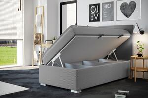 Prošívaná postel boxspring IBOLYA - 80x200, světle šedá