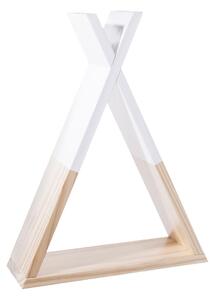 Atmosphera Dětská dřevěná polička teepee bílá 30 x 39 cm