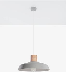 Závěsné svítidlo Afra, 1x dřevěné/betonové stínítko