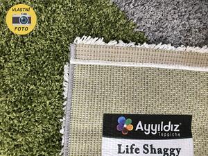 Ayyildiz Chlupatý kusový koberec Life Shaggy 1501 zelený Typ: 60x110 cm