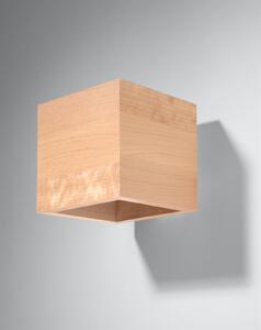 Nástěnné svítidlo Quad, 1x dřevěné stínítko