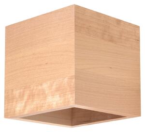 Nástěnné svítidlo Quad, 1x dřevěné stínítko