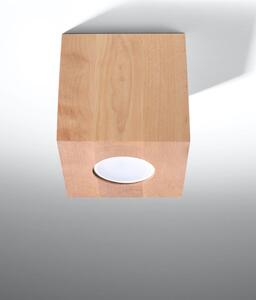 Stropní svítidlo Quad, 1x dřevěné stínítko