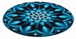 Koupelnová předložka Grund Mandala - Poznání modré Typ: 80x80 cm kruh