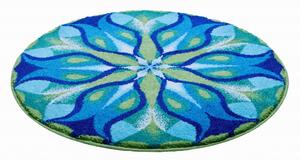 Koupelnová předložka Grund Mandala - Tichá zář modrá Typ: 100x100 cm kruh