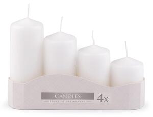 Adventní svíčky sestupné - 1 bílá mat