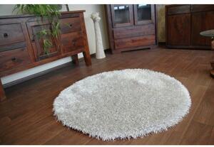 Kusový Kulatý koberec LOVE SHAGGY model 93600 stříbro velikost kruh 120 cm | krásné koberce cz